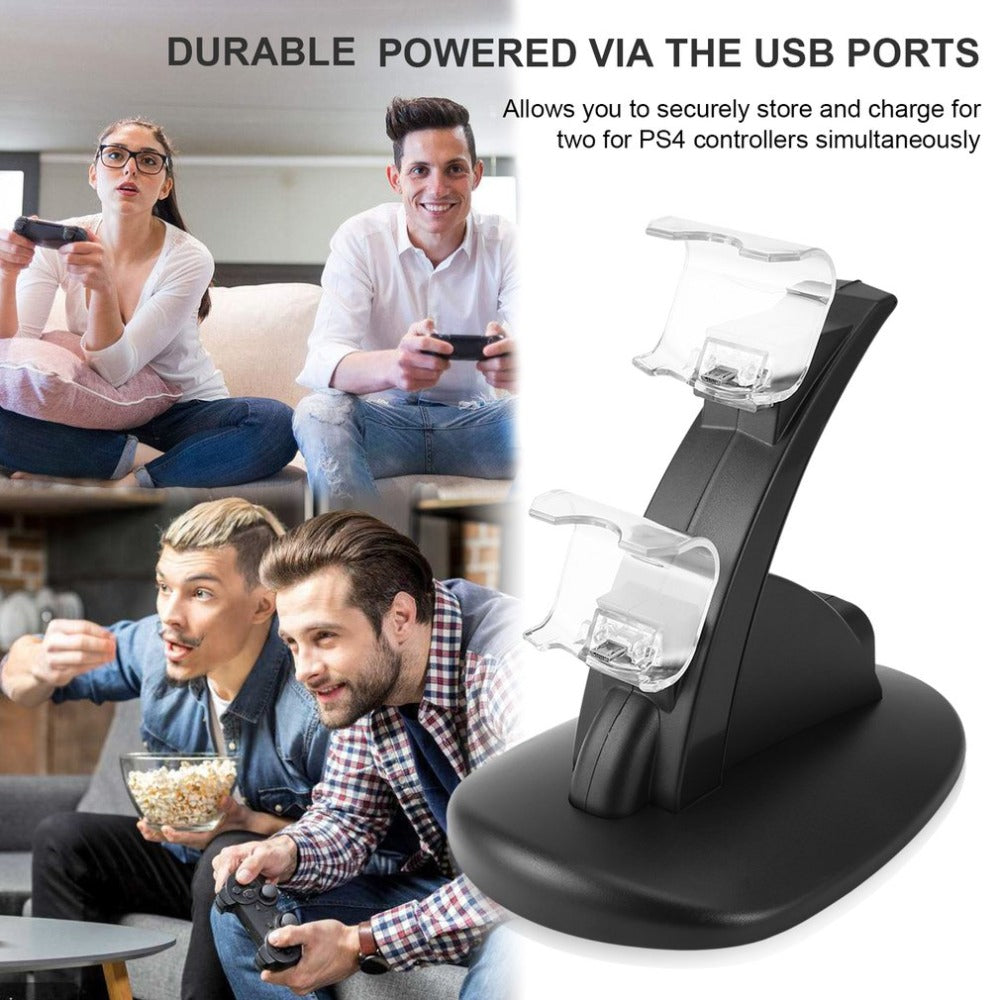 For Playstation PS4 Dual Controller Charger Dock Stand Gamepad Charging Station with LED Indicators For Playstation PS4 Dual Controller Charger Dock Stand Gamepad Charging Station with LED Indicators
